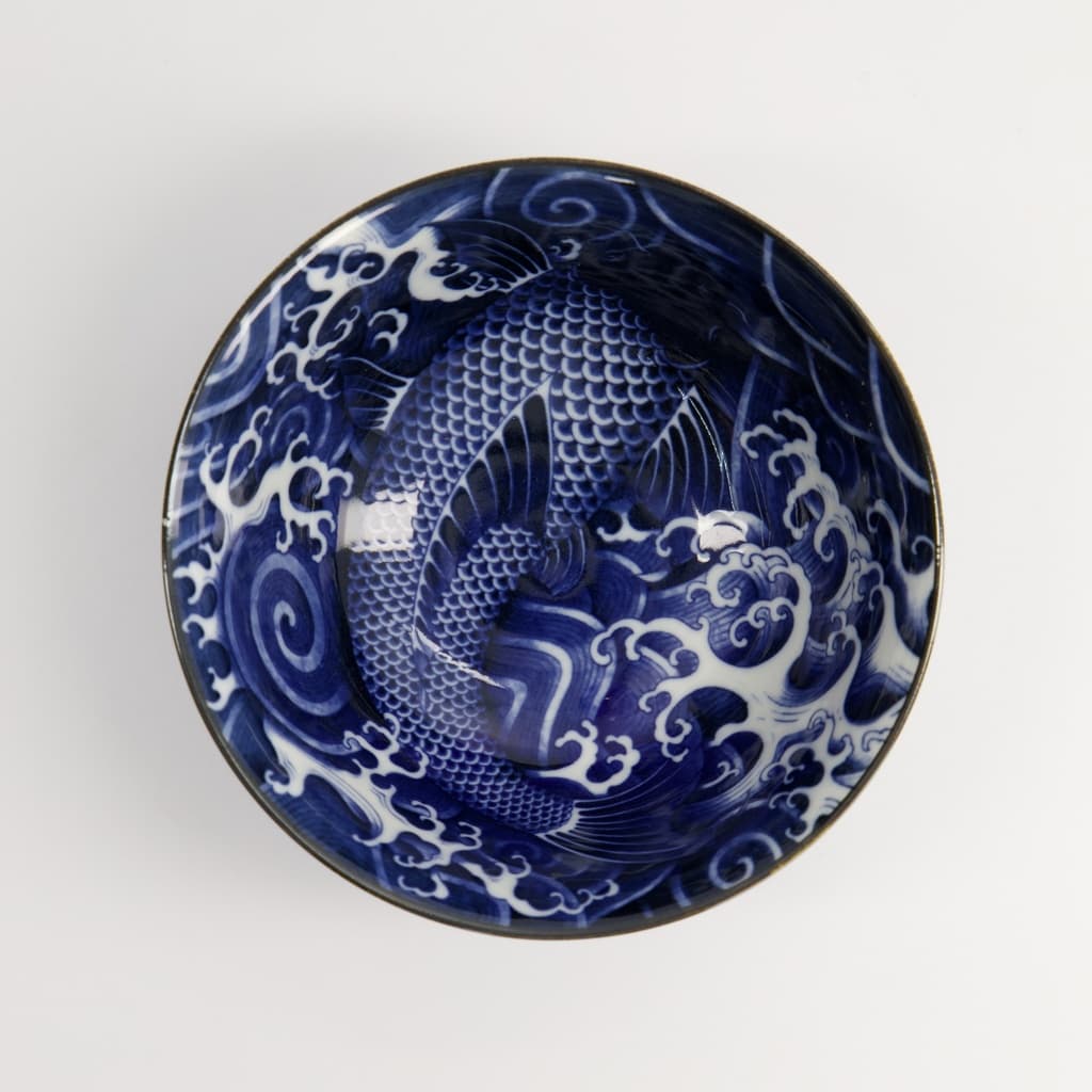 Japonism Carp Skål "Blue Tayo Bowl" - Tokyo design studio bilde 4