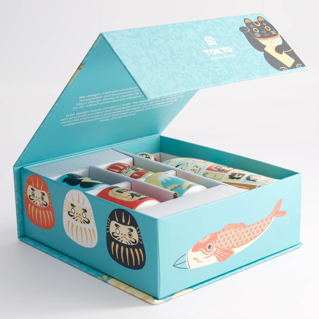 Sake sett, 4 kopper + karaffel "Kawaii Japan" - Tokyo design studio bilde 4