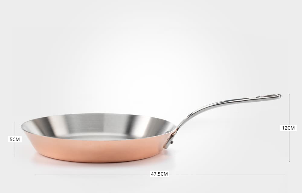 Stekepanne 28cm, kobber/induksjon - Samuel Groves bilde 7