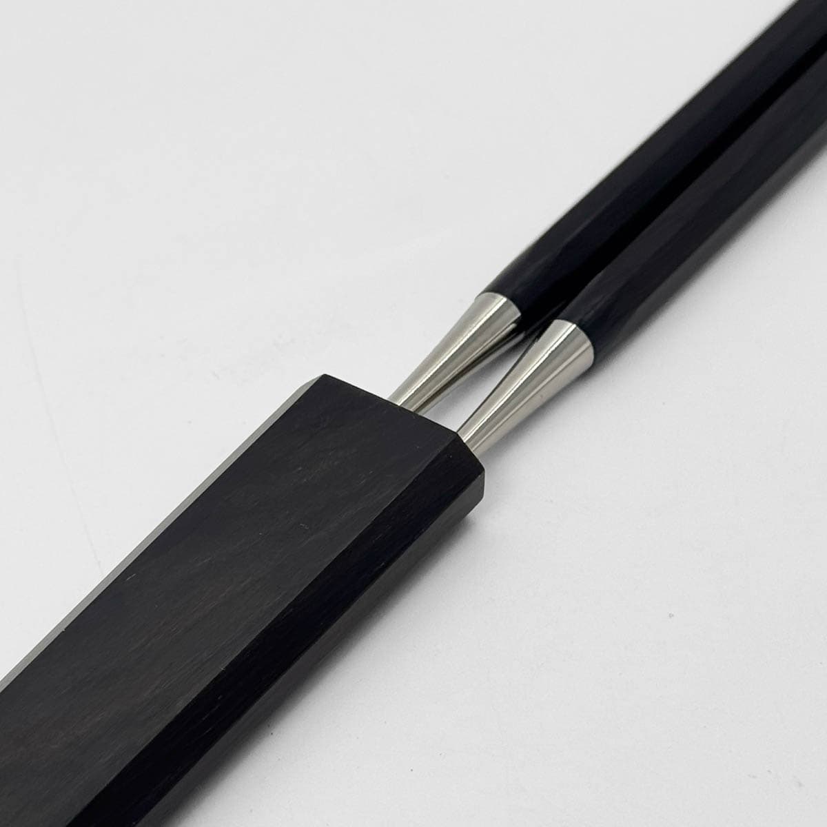 Moribashi, 18cm, pinner til plating med saya, ibenholt bilde 2