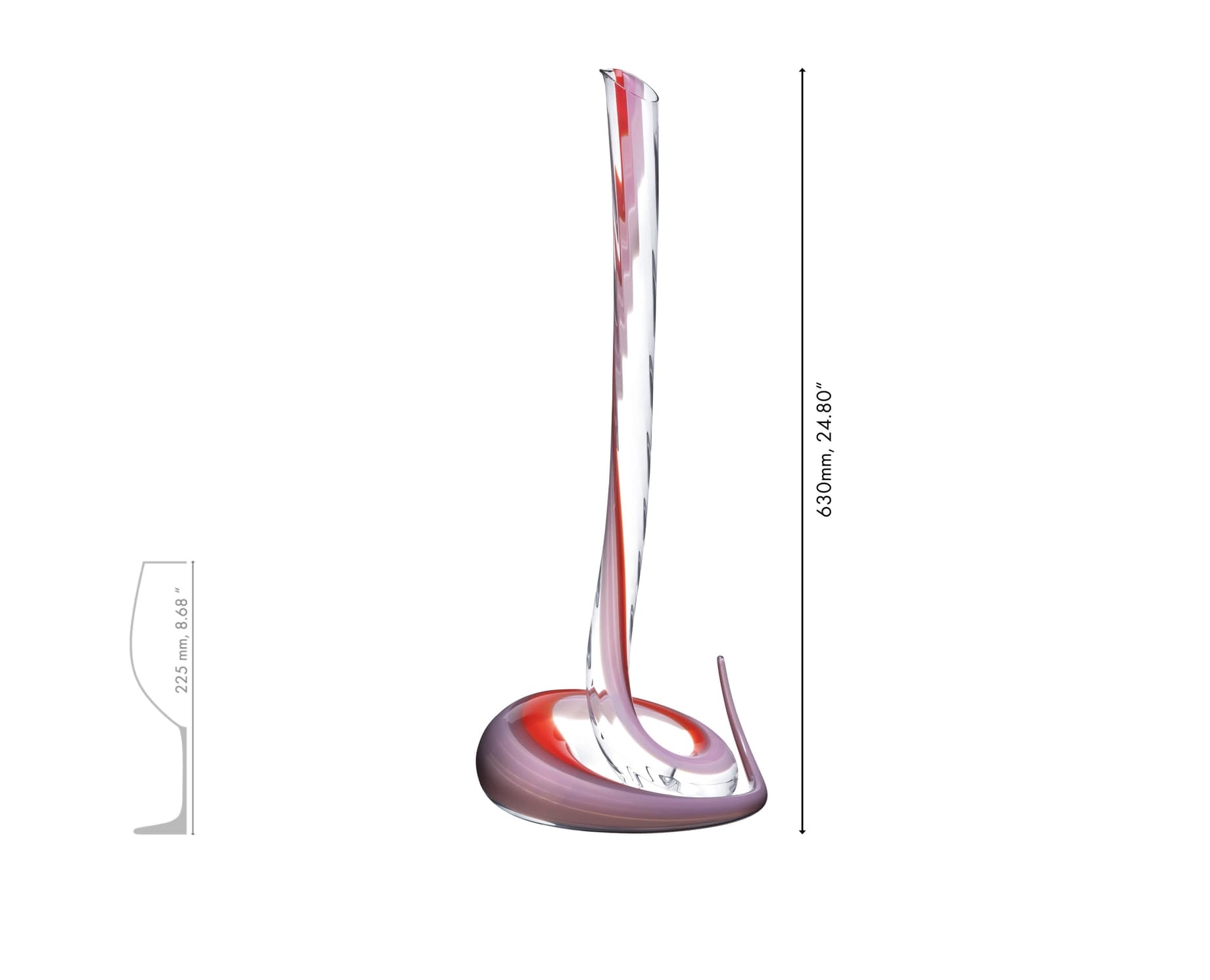 Dekanter Cobra rød/rosa, limited edition - RIEDEL bilde 2