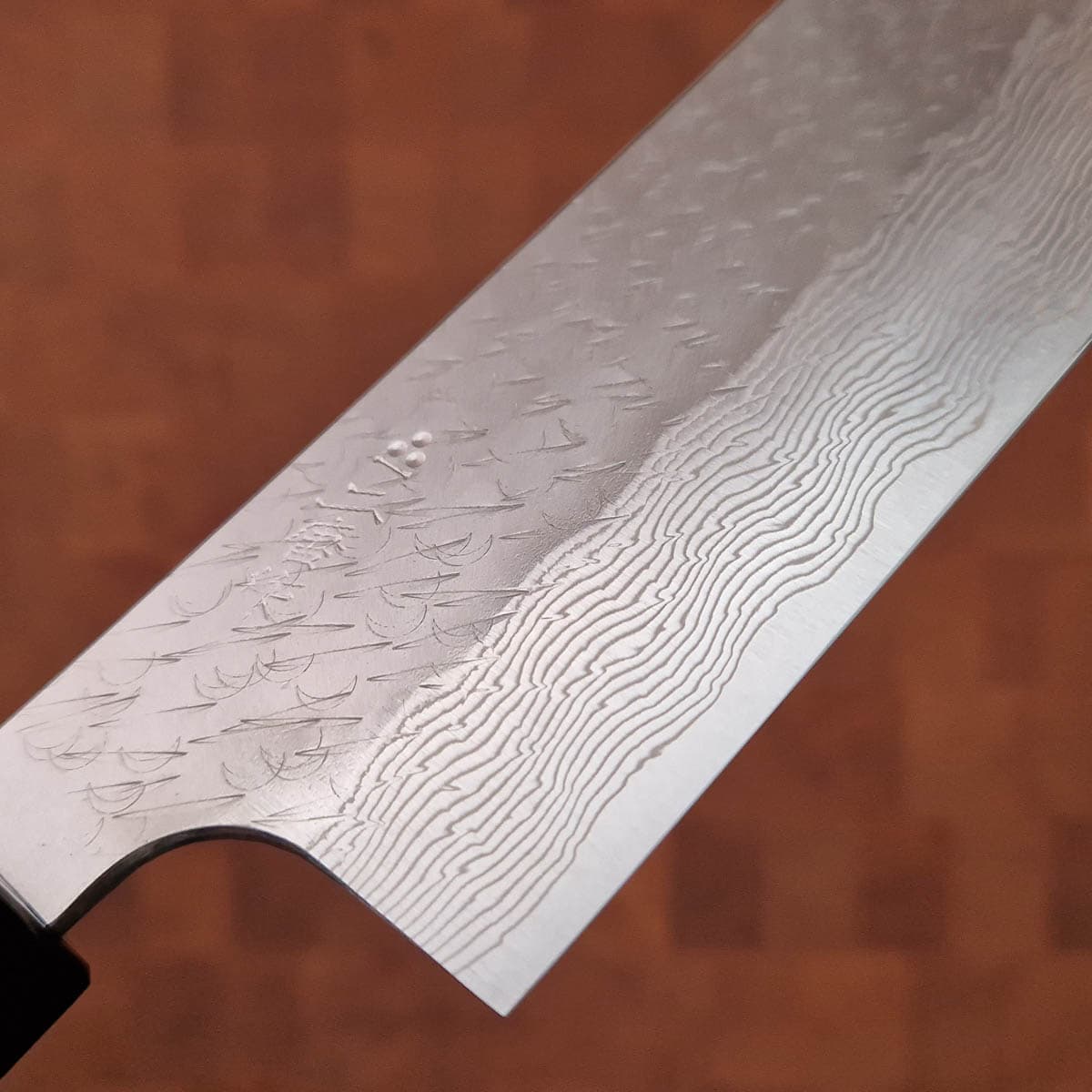 18cm Grønnsakskniv (nakiri), STRIX hamret damask - Nigara Hamono bilde 2