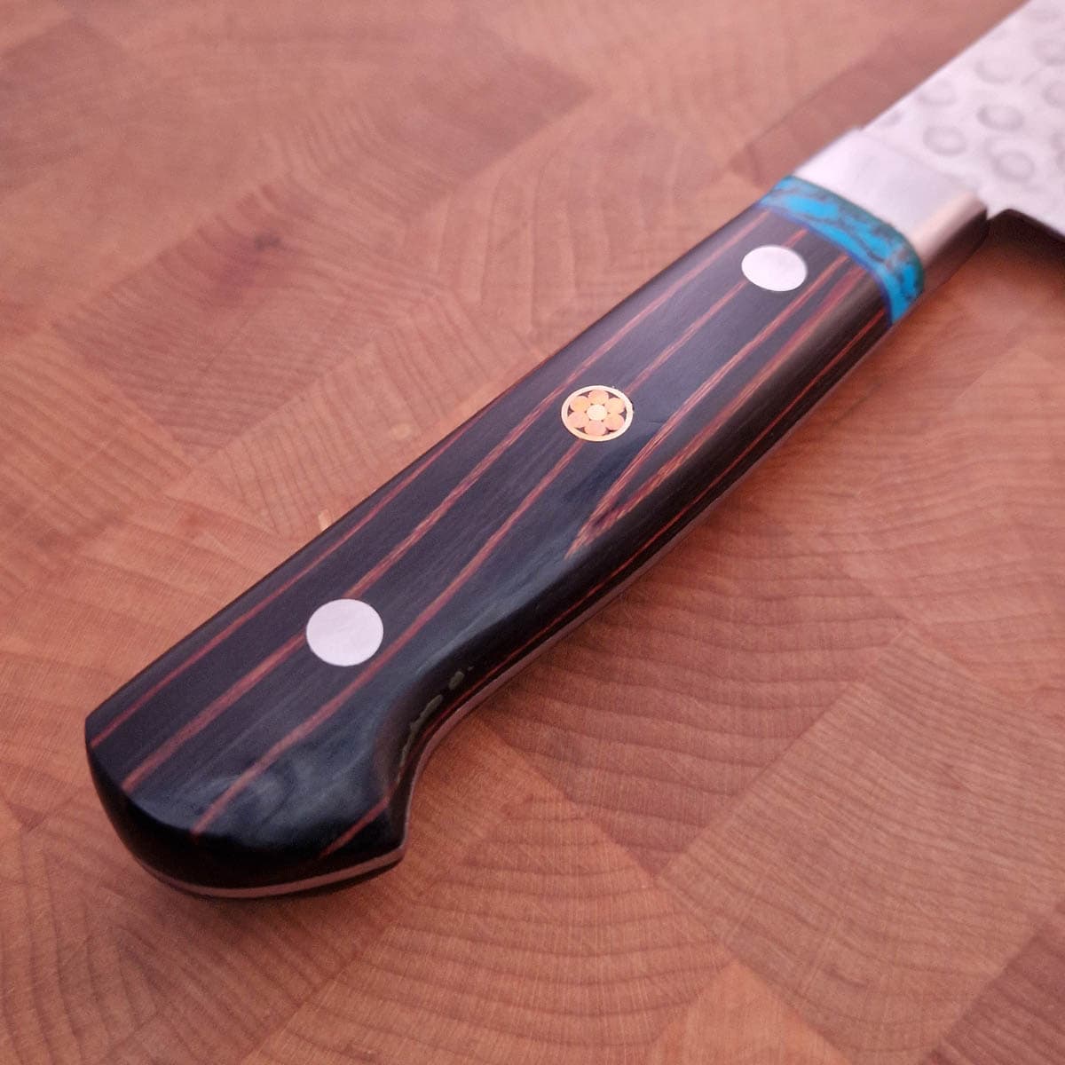 18cm Santoku, VG10, Turkis - HIRO bilde 4