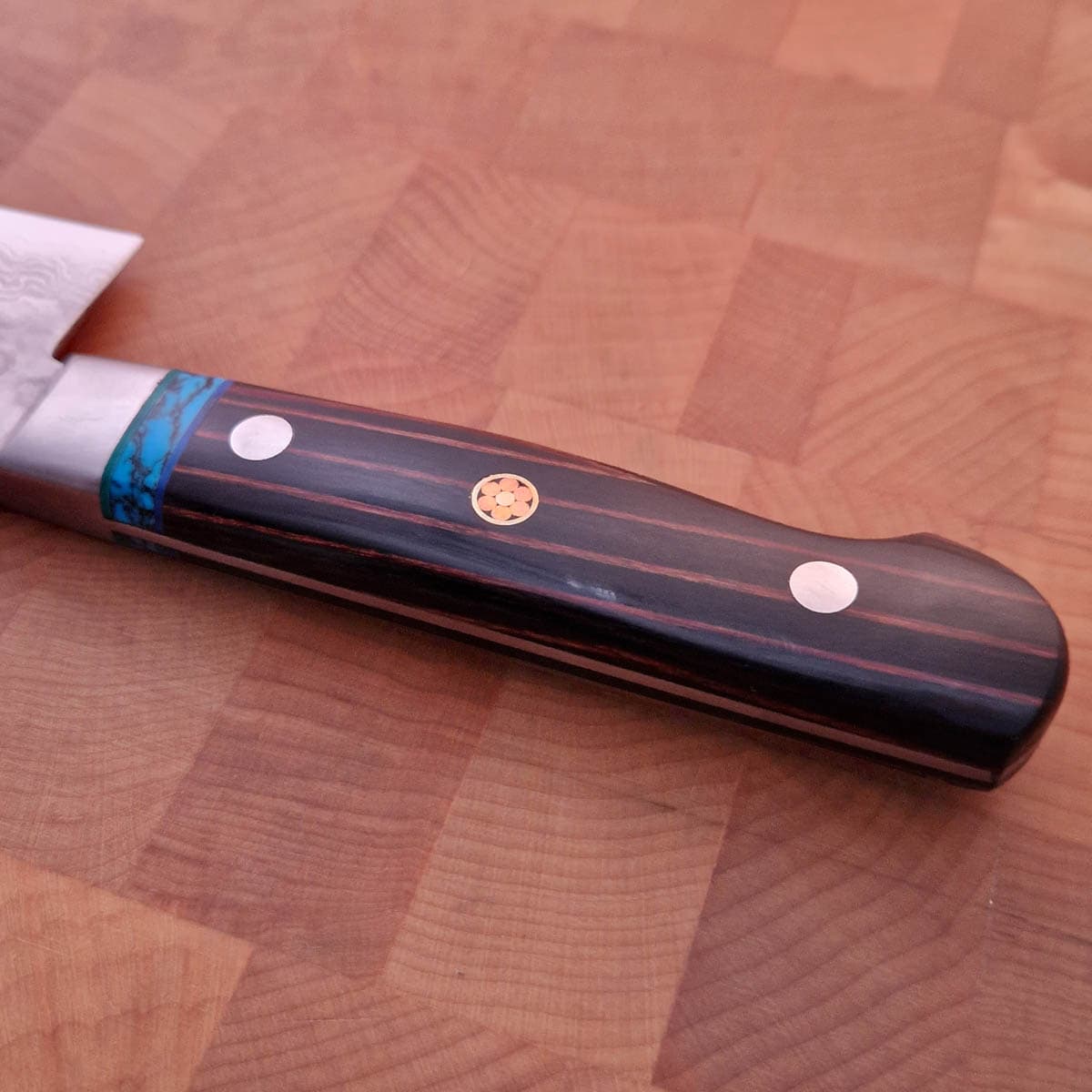 18cm Santoku, VG10, Turkis - HIRO bilde 3
