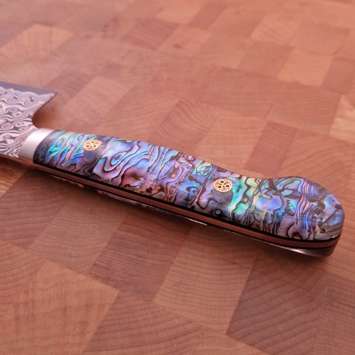 24cm Kiritsuke, SG2 Raindrop damask (Anmon) - NIGARA HAMONO bilde 3