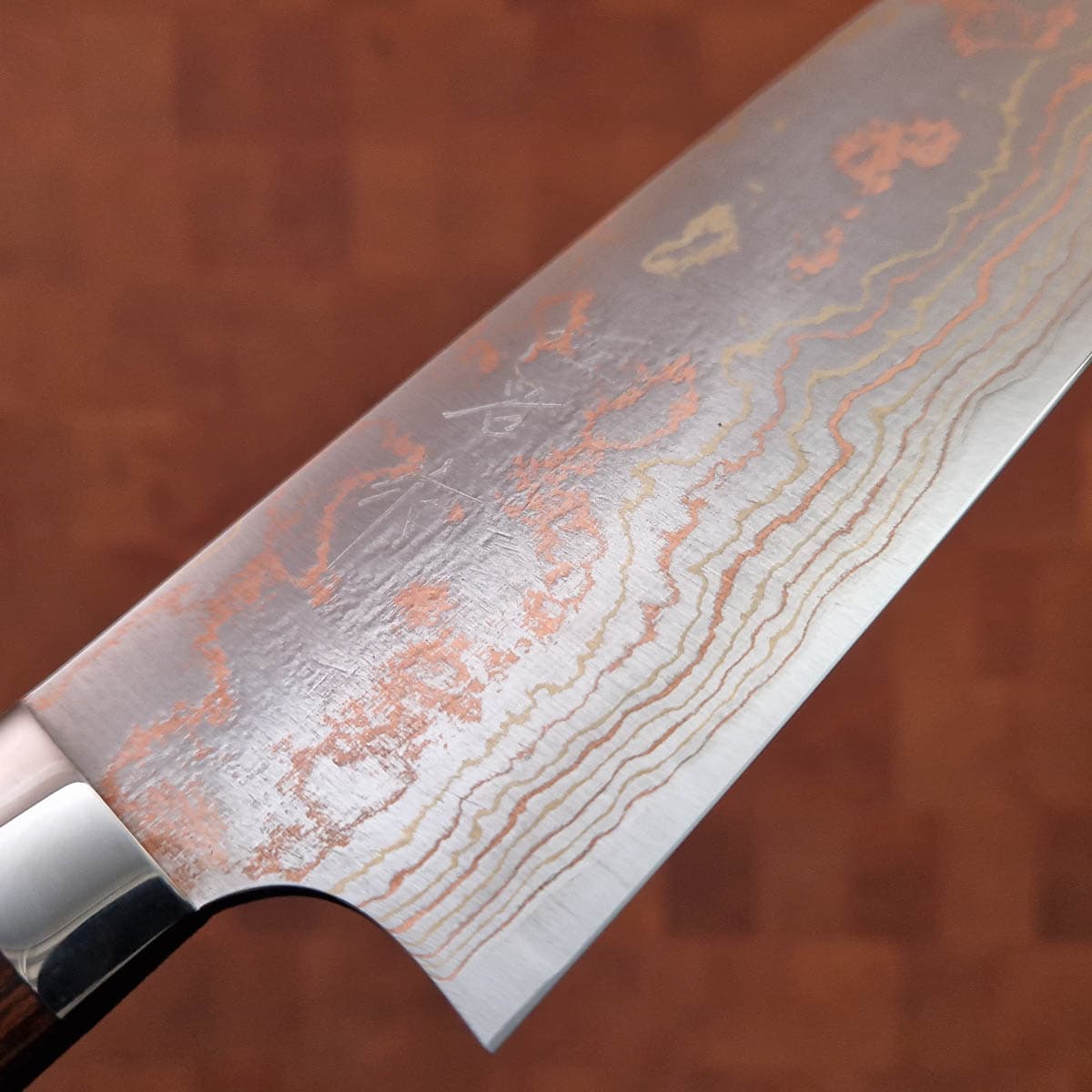 16,5cm Grønnsakskniv (Santoku) "Rainbow" damask, AOII - SAJI bilde 2
