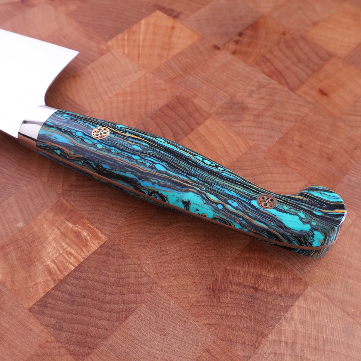 27cm Kiritsuke "Turqoise Handle" - YU KUROSAKI bilde 3