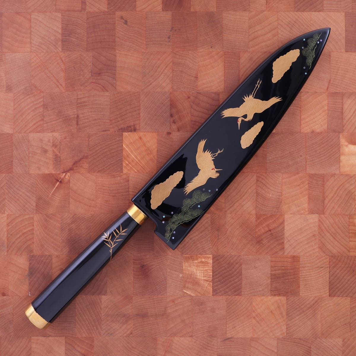21cm Kokkekniv (gyoto), "Golden Crane" damask, R2 - SAJI bilde 3