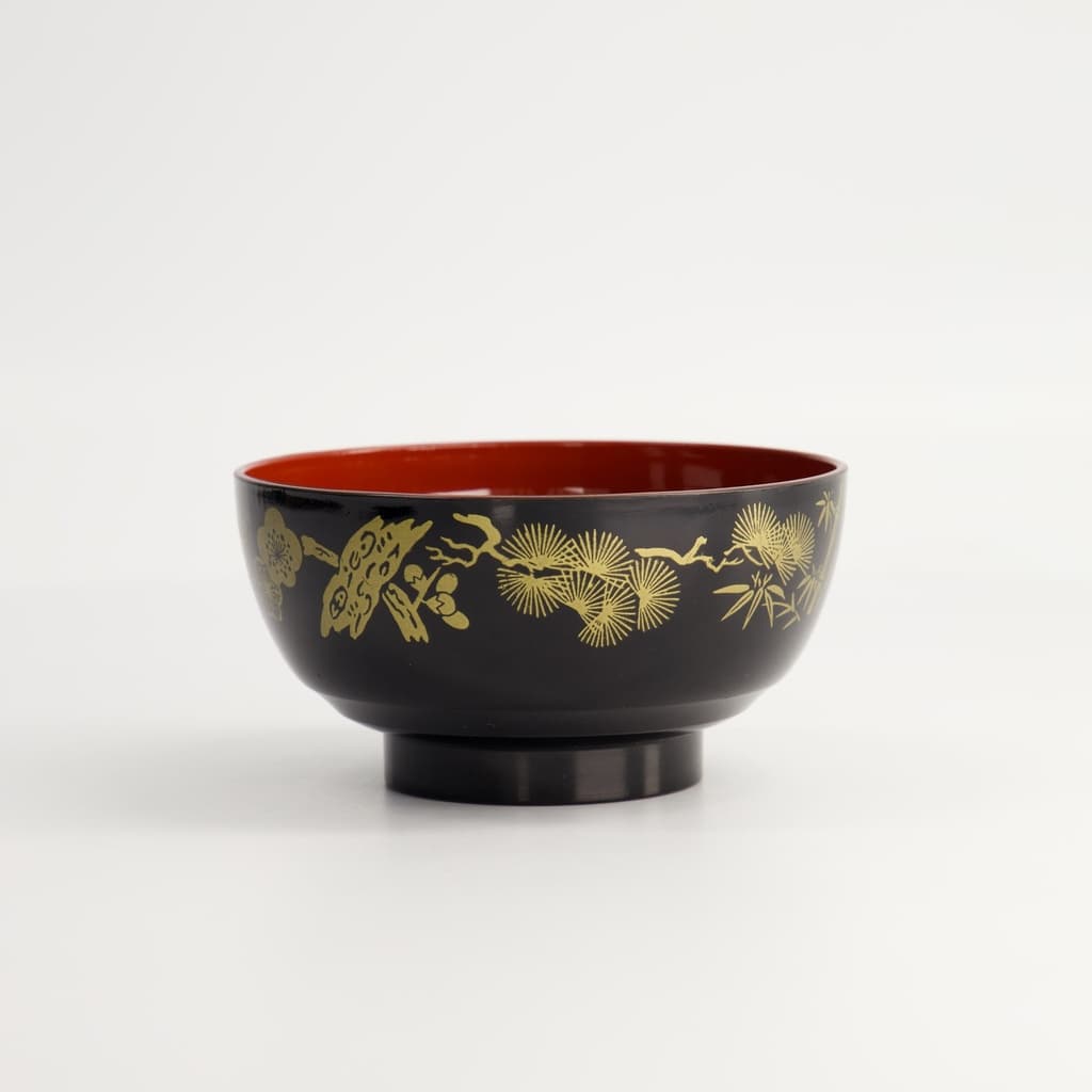 Ris skål "Lacquerware" 11.5cm, black/red - Tokyo Design Studio bilde 3