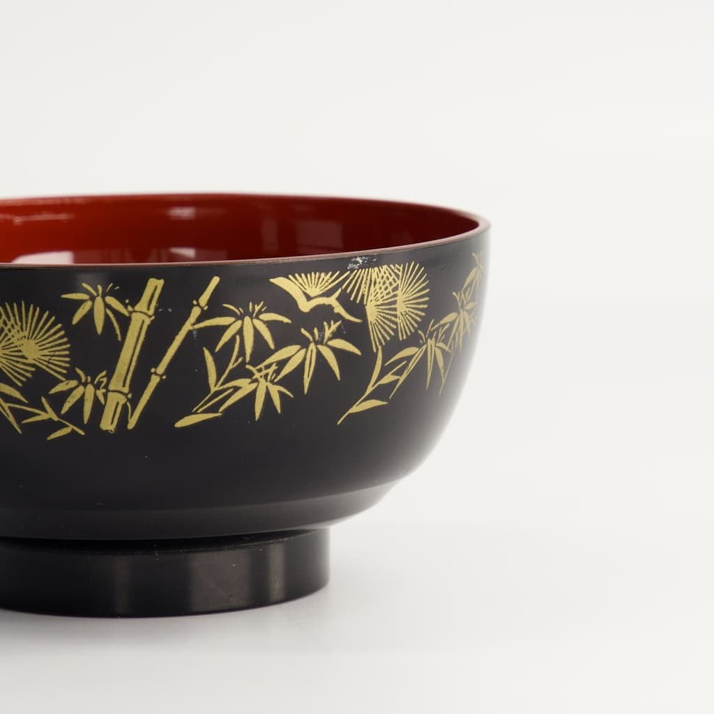 Ris skål "Lacquerware" 11.5cm, black/red - Tokyo Design Studio bilde 4
