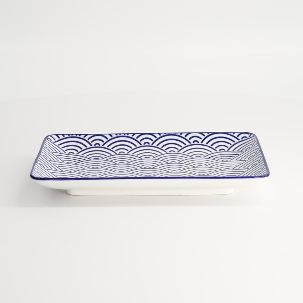 Tallerken, Nippon Blue "wave", 21x13.5cm - Tokyo Design Studio bilde 5