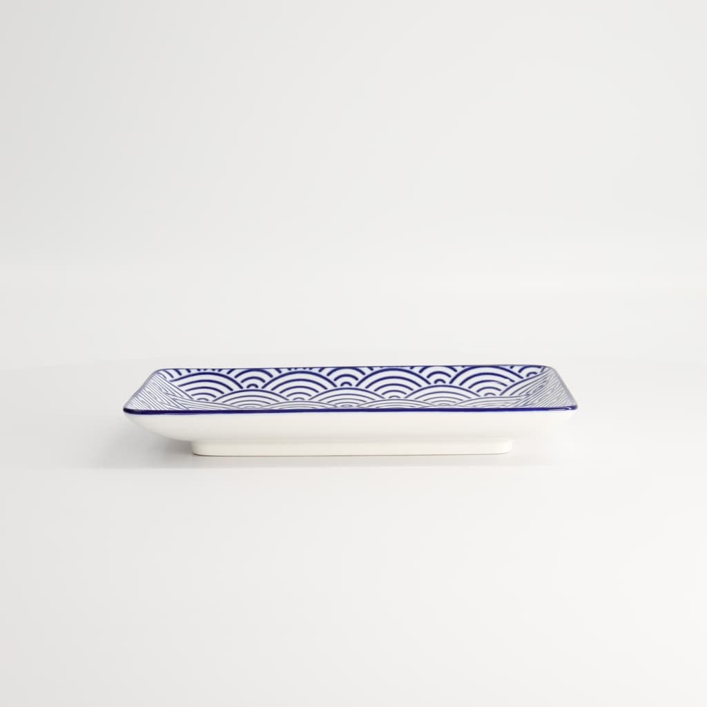 Tallerken, Nippon Blue "wave", 21x13.5cm - Tokyo Design Studio bilde 3