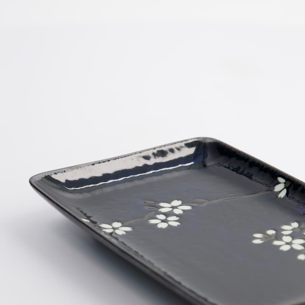 Tallerken "Cobalt Blue", Sakura, 20.5x13.2x2.5cm - Tokyo Design Studio bilde 4