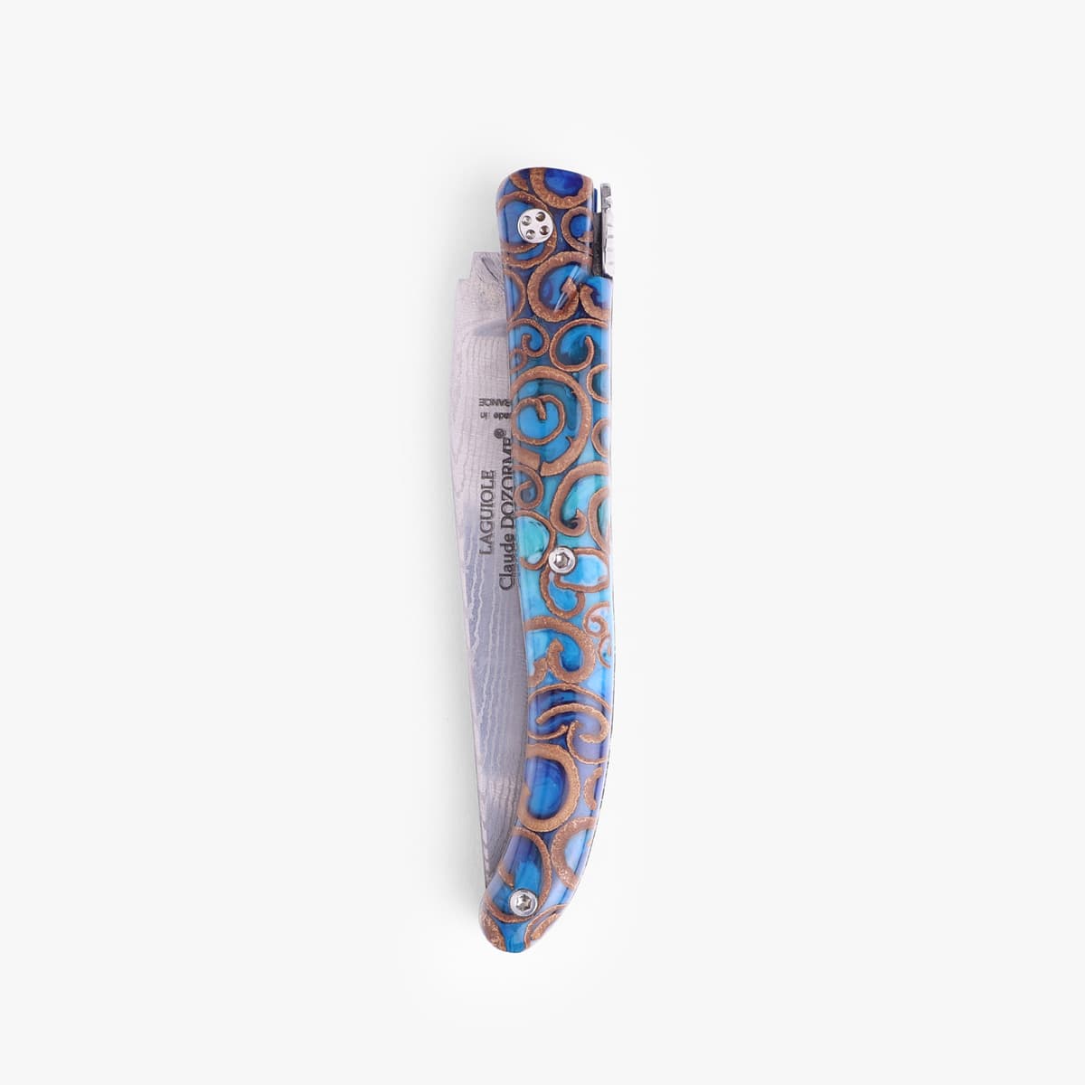 Foldekniv, 12cm, "Blue Cinnamon" - Claude Dozorme Laguiole bilde 2