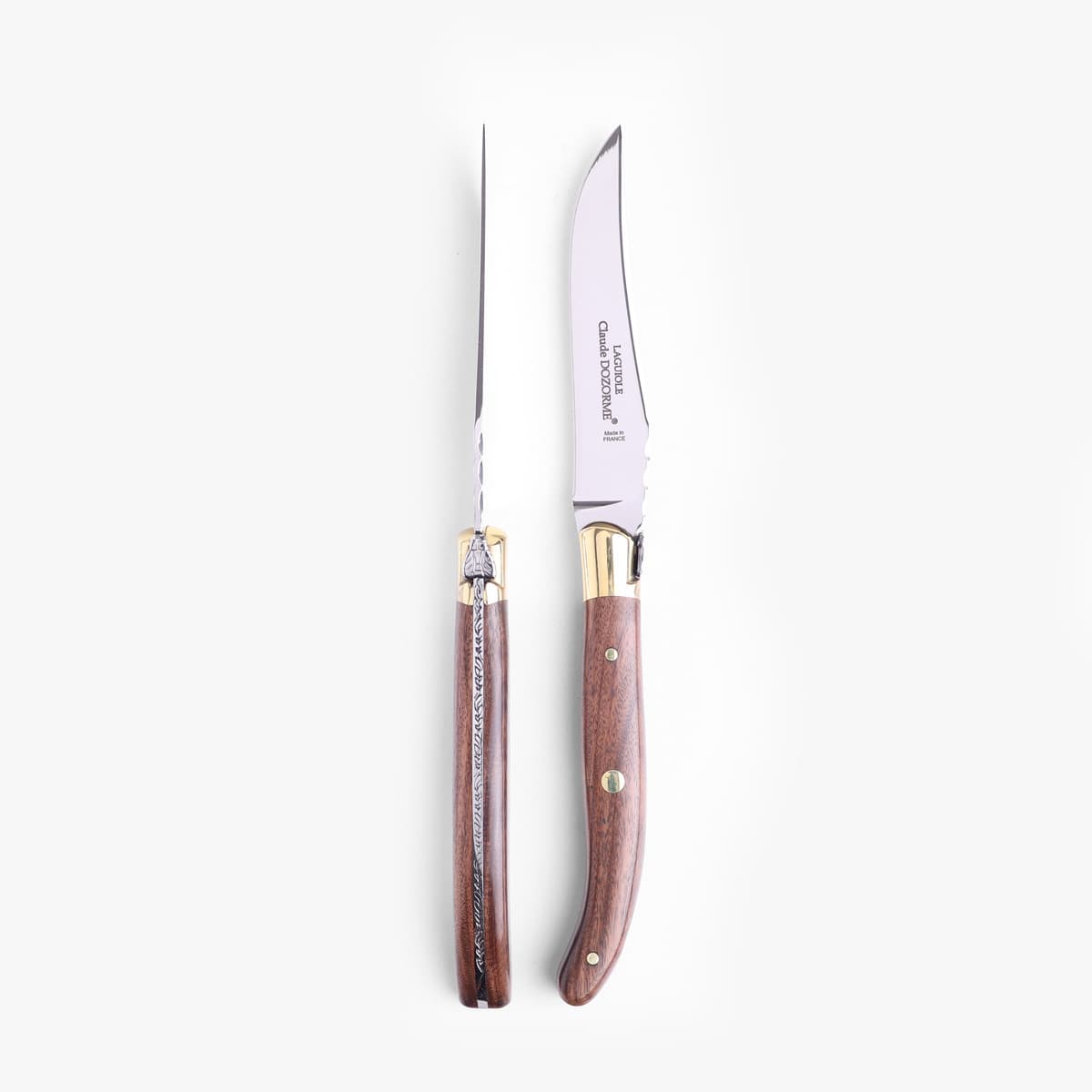 Biffkniver 6. stk vallernia tre - Claude Dozorme Laguiole bilde 3