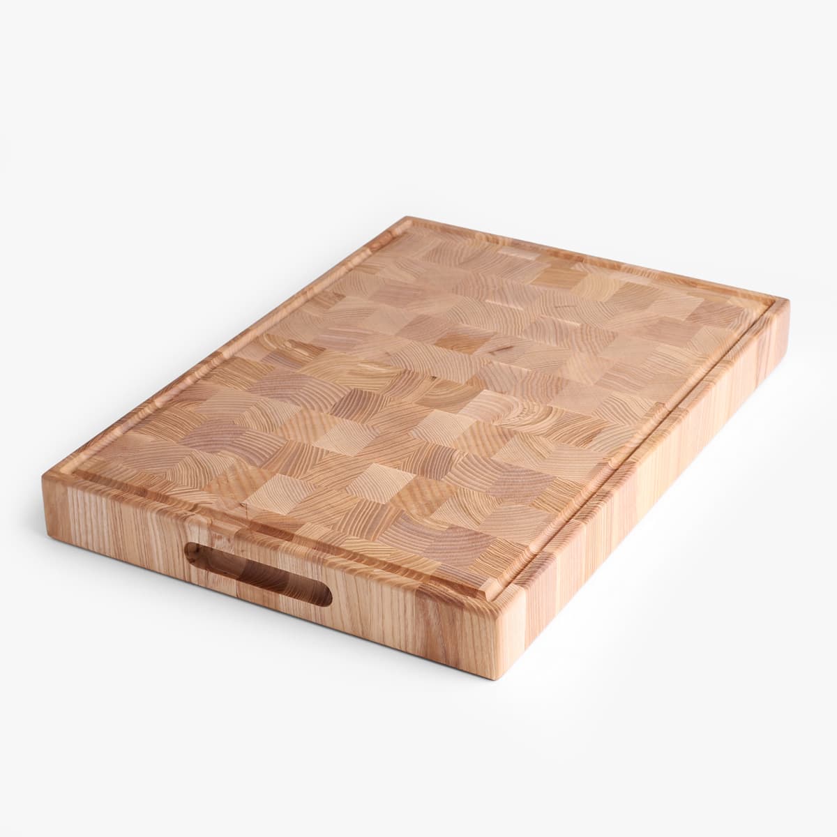Skjærebrett (50 x 35 x 5cm) -  endeved, stående stav, ask bilde 3