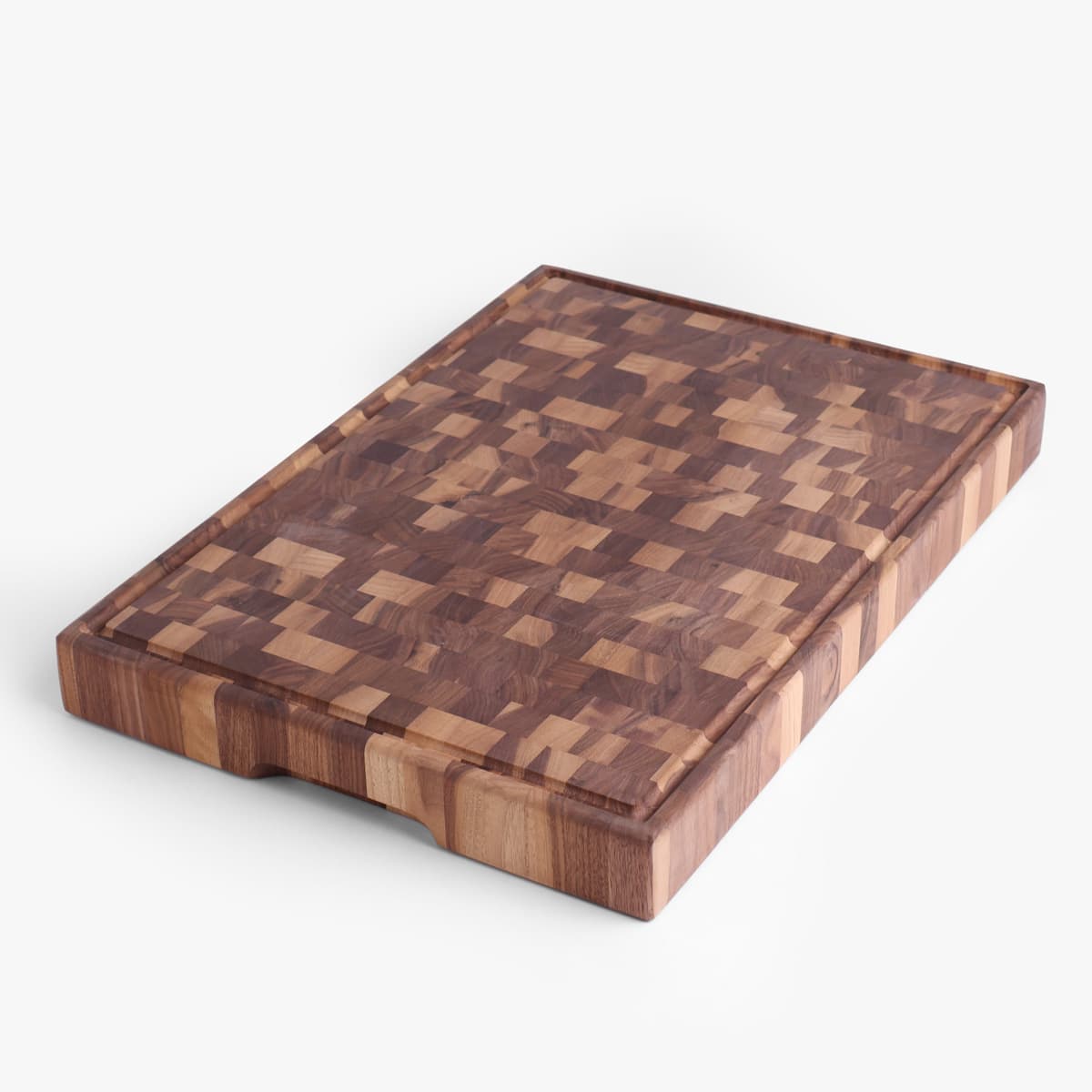Skjærebrett (50 x 35 x 5cm) -  endeved, stående stav, valnøtt bilde 3