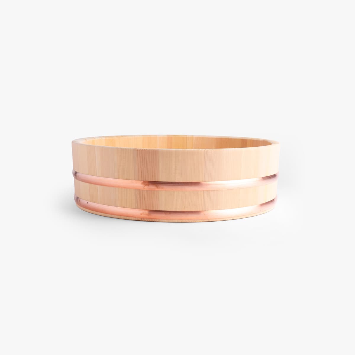 Hangiri (sushibalje) i sawara-sypress med kobberbånd, Ø24cm - MIYABI URUSHI KOGEI bilde 3