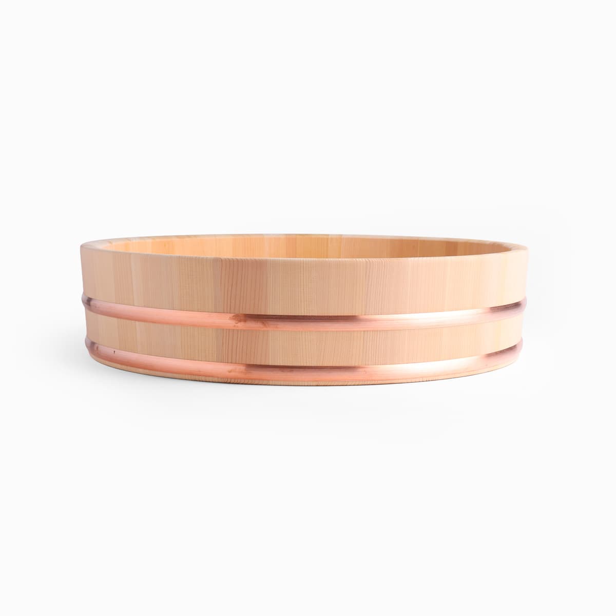 Hangiri (sushibalje) i sawara-sypress med kobberbånd, Ø39cm - MIYABI URUSHI KOGEI bilde 3