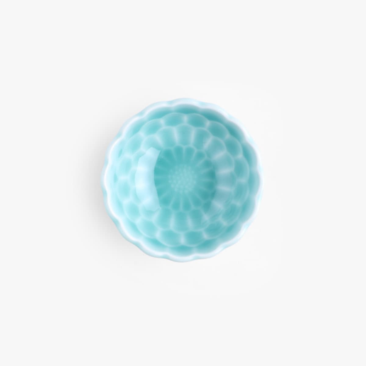 Skål, liten (chokoguchi), Makie Hanagata, lyseblå, Ø8,5cm - Japansk porselen bilde 3