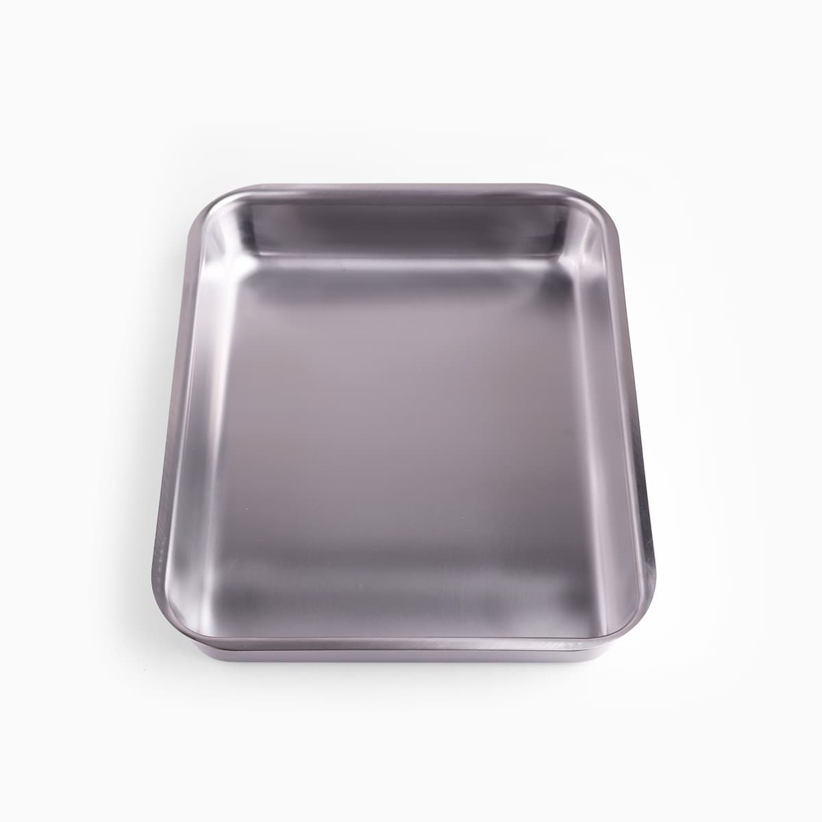Stålbrett i rustfritt 18-8 stål med flat kant, 23,5×30,1cm - KOINU bilde 2