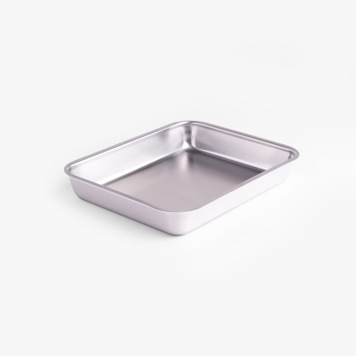 Stålbrett i rustfritt 18-8 stål med flat kant, 20,5×25,5cm - KOINU