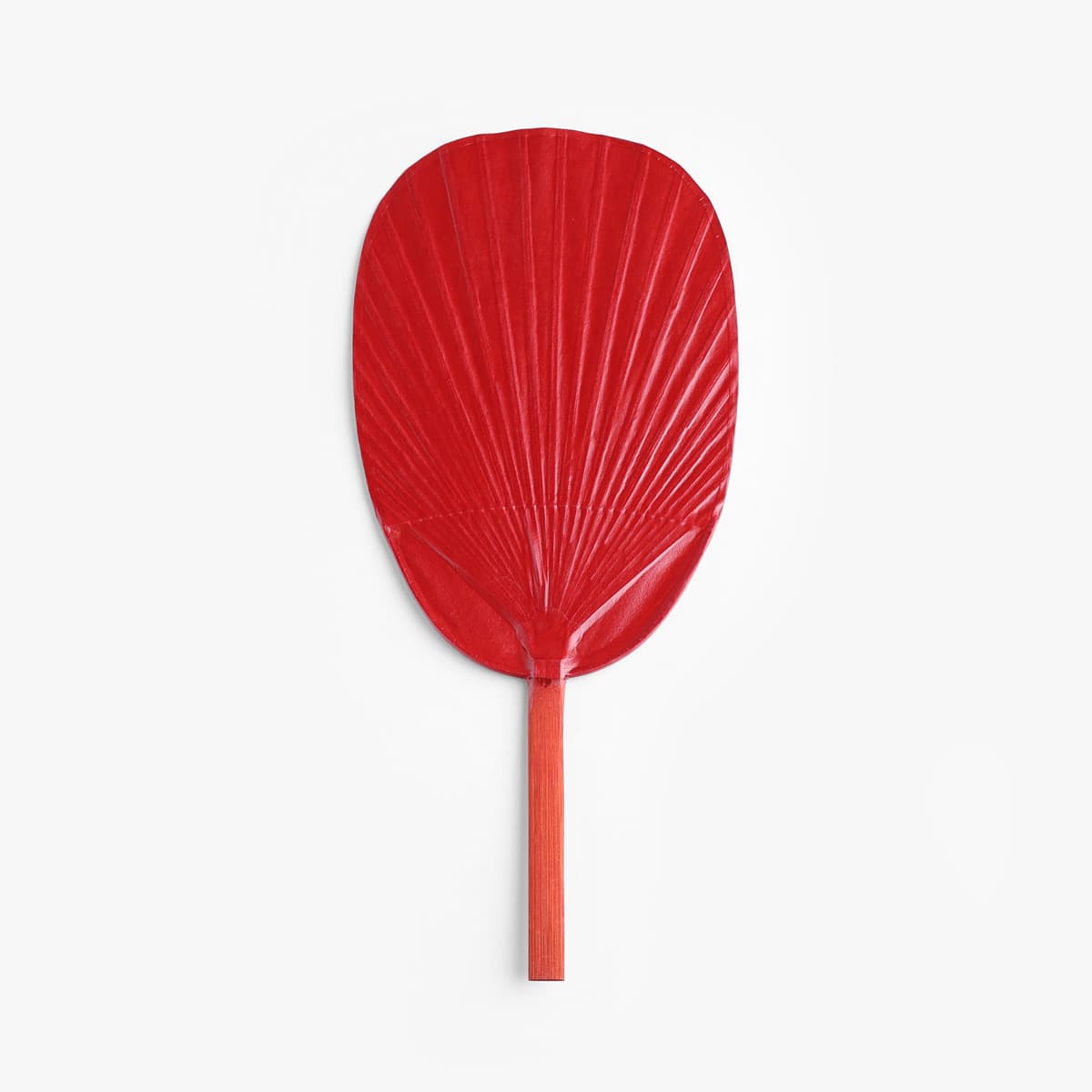 Uchiwa, vifte til konro, rød, 39 x 17 cm bilde 3