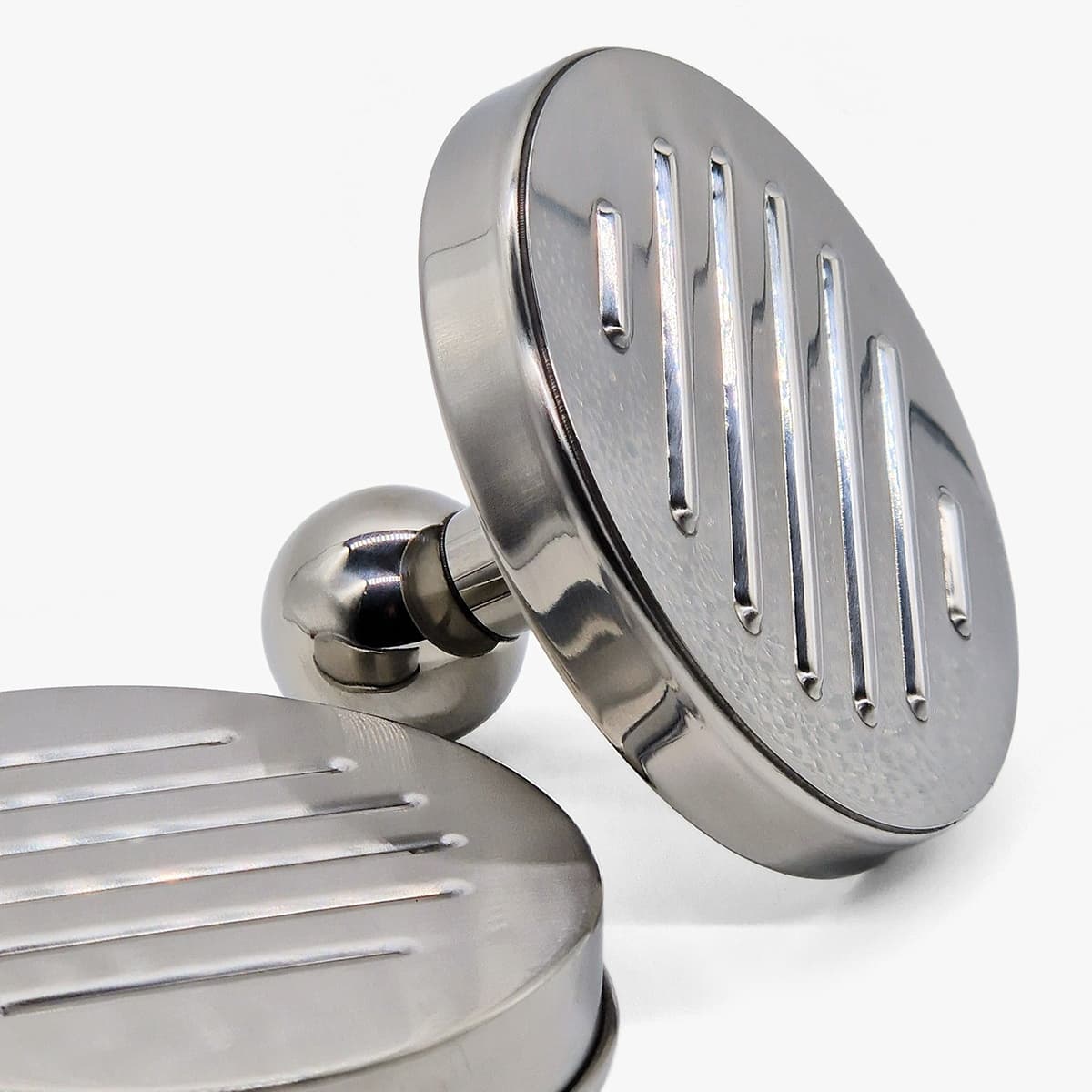 Hamburgerpresse, 12cm rustfritt stål- WEIS bilde 3