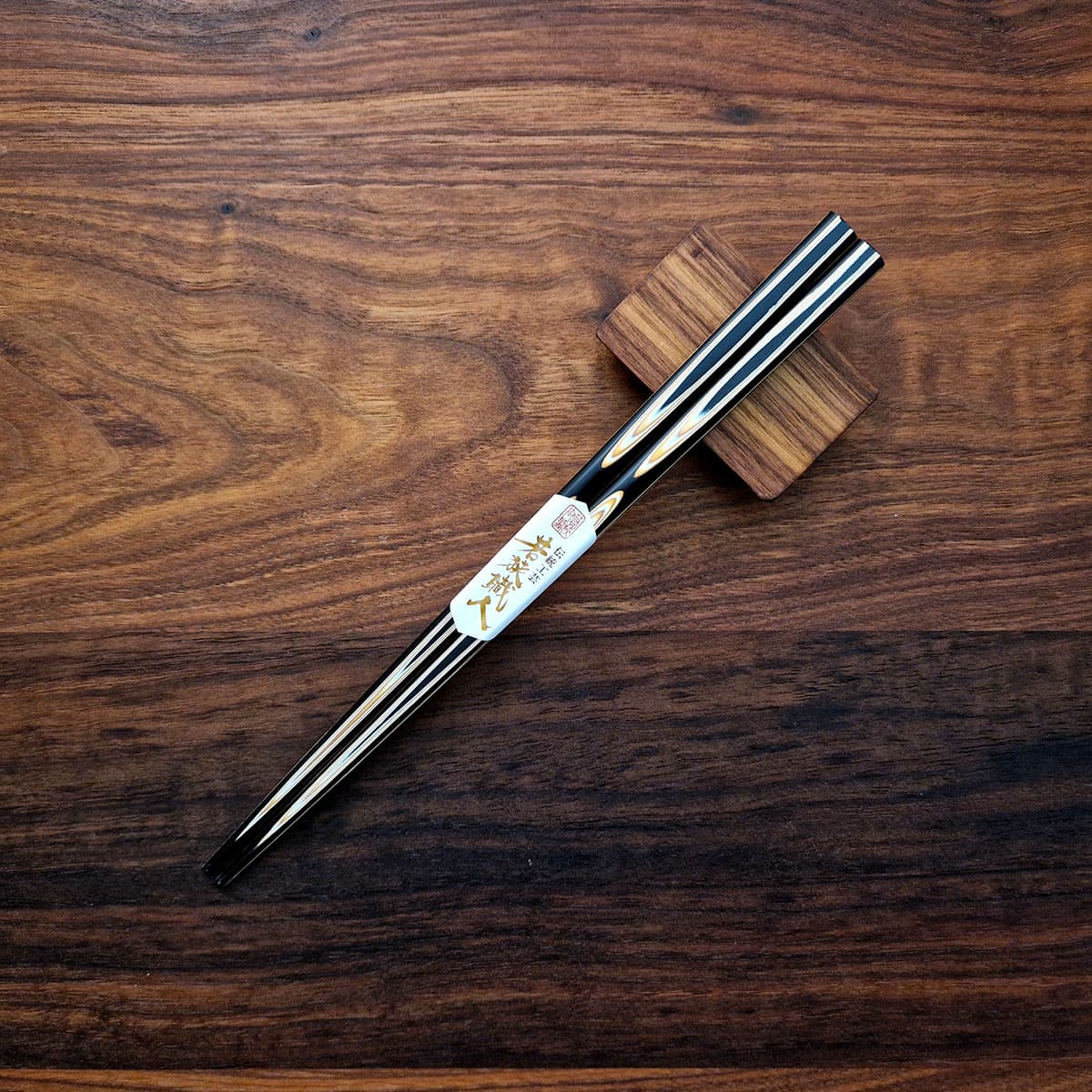 Spisepinner, japanske, Hakusan, svart, 1 par - KAWAI