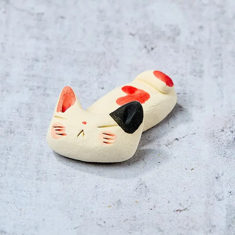 Spisepinneholder, Sleeping Cat, Hvit