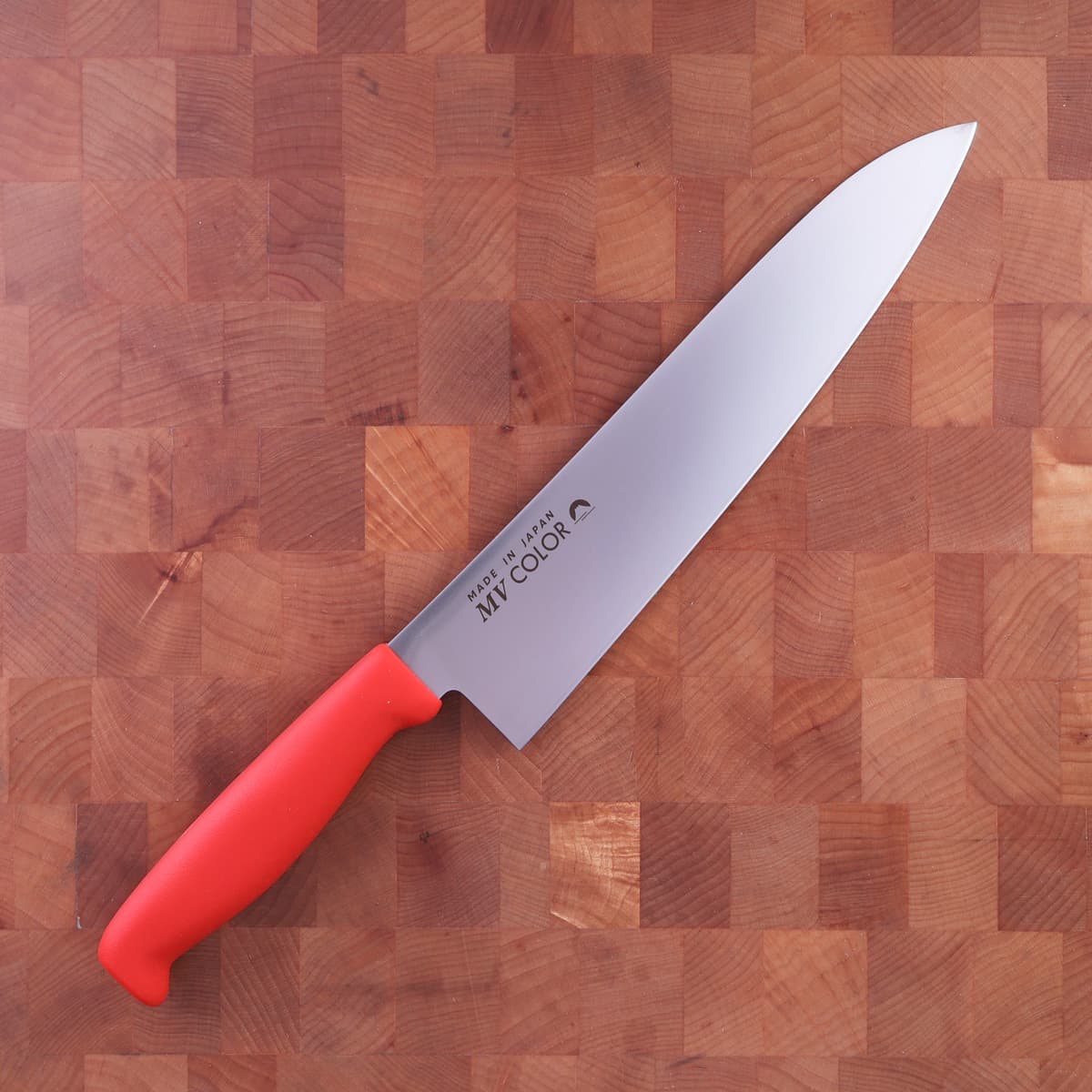 24cm Kokkekniv (gyoto), Molybden Vanadium, Rød - FUJI CUTLERY