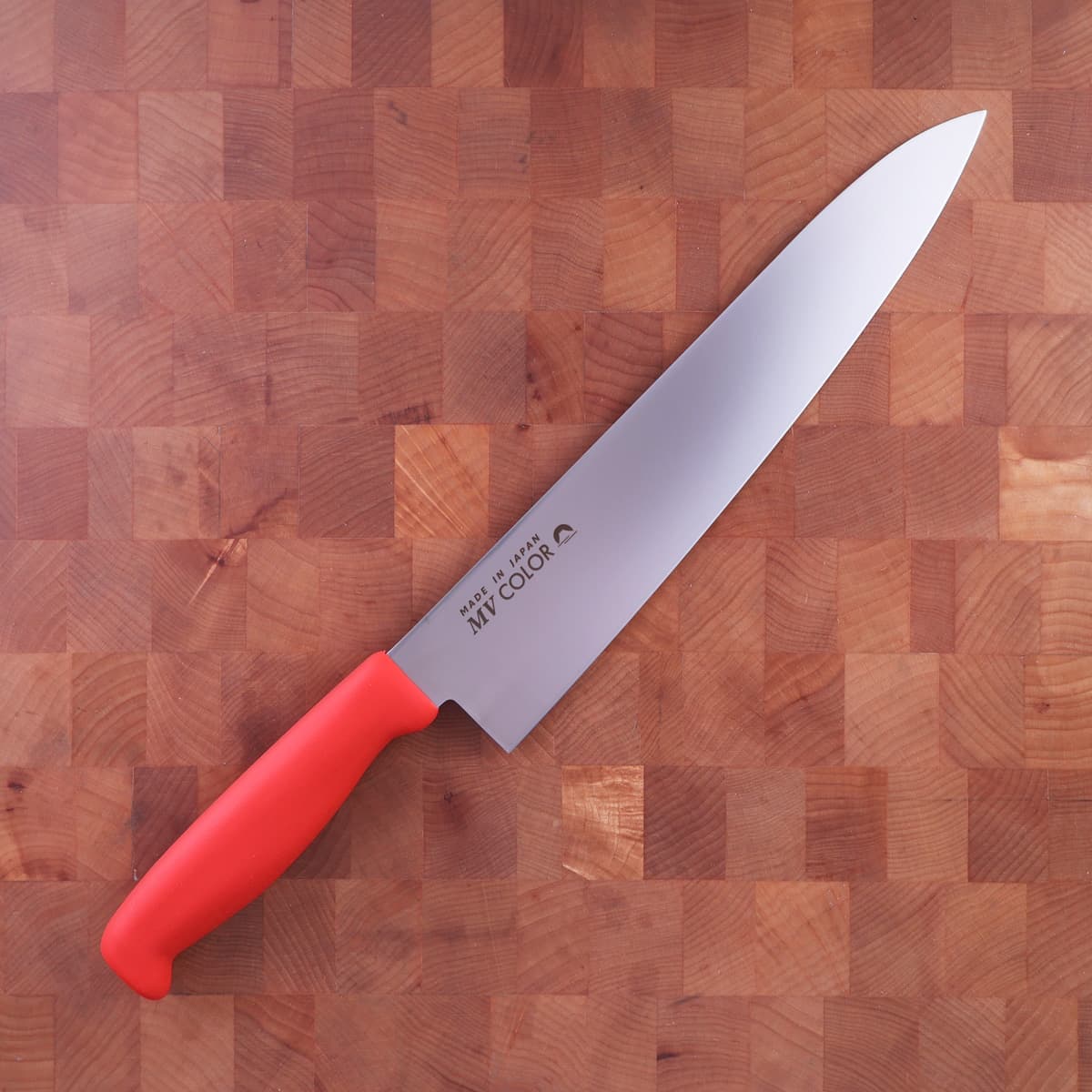 27cm Kokkekniv (gyoto), Molybden Vanadium, Rød - FUJI CUTLERY