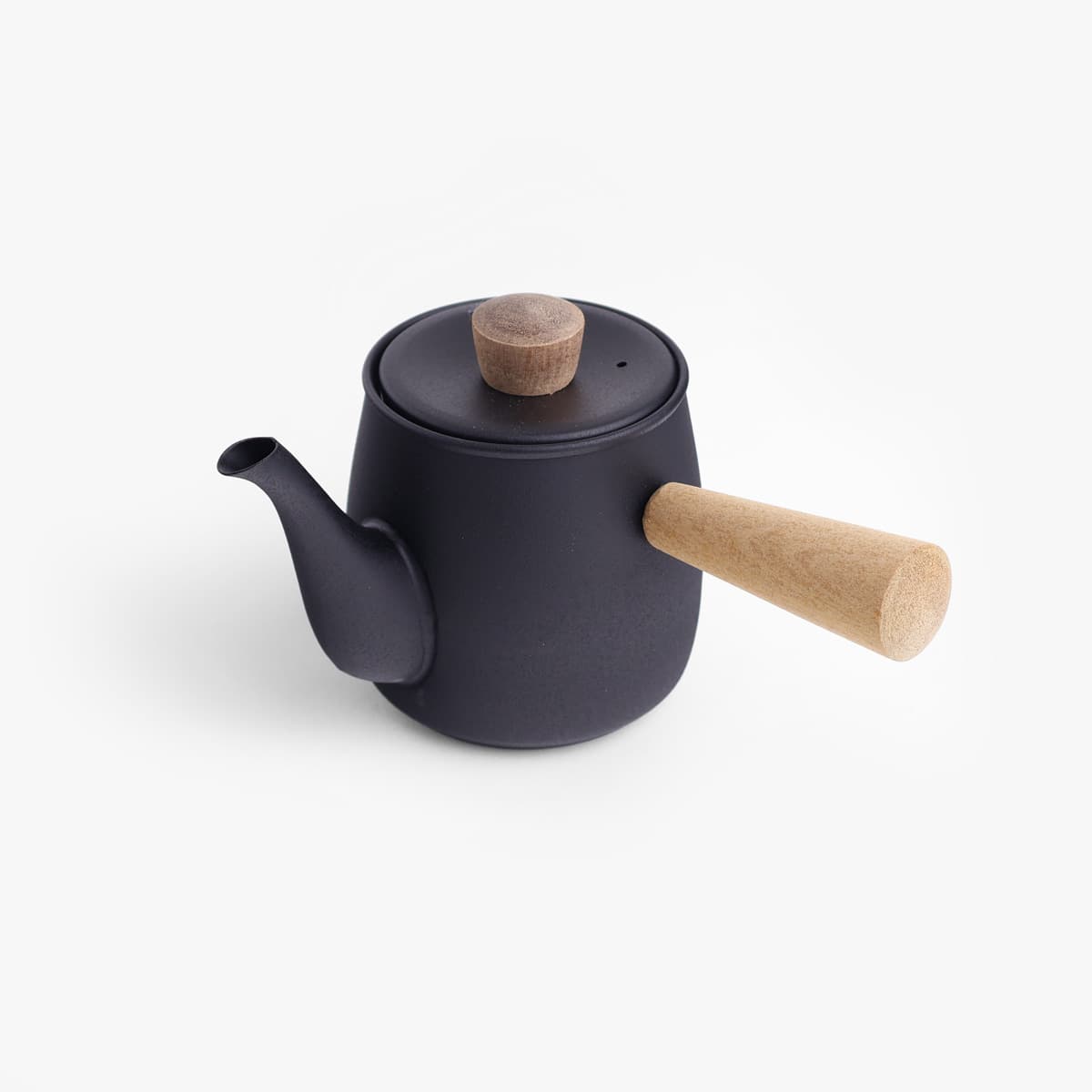 Tekanne i rustfritt stål (sort), med sil, 400ml - MIYACO