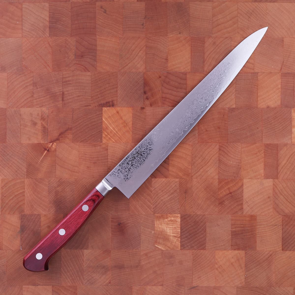 24cm Sujihiki, Damask, VG10 - HARUYUKI