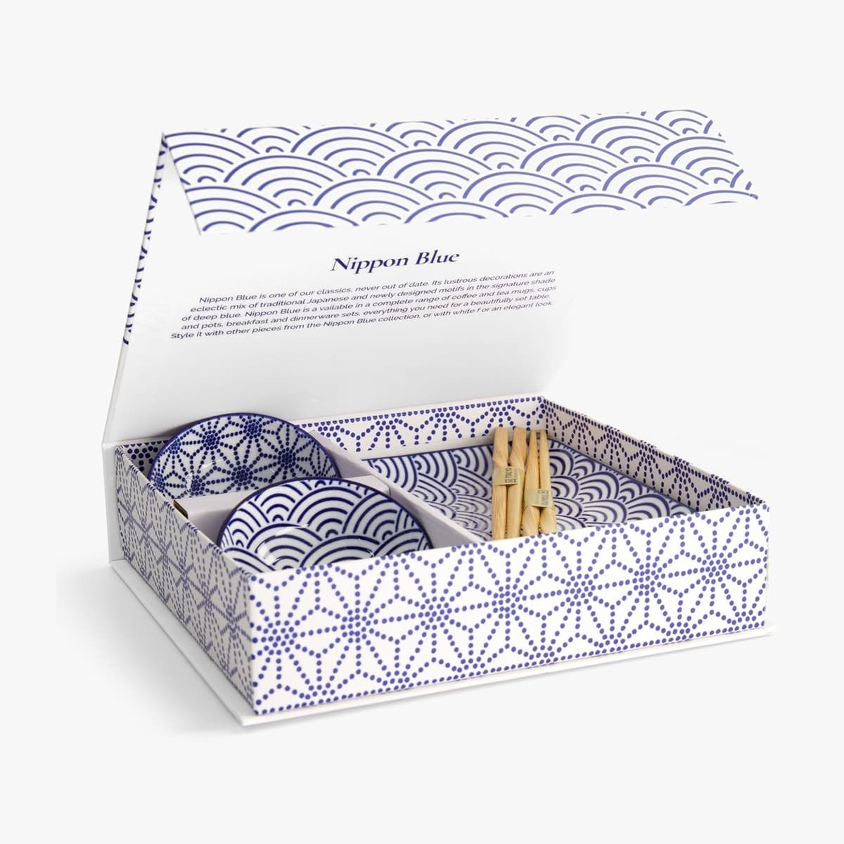Gavesett, 6 deler, Nippon Blue "stars + wave" - Tokyo Design Studio