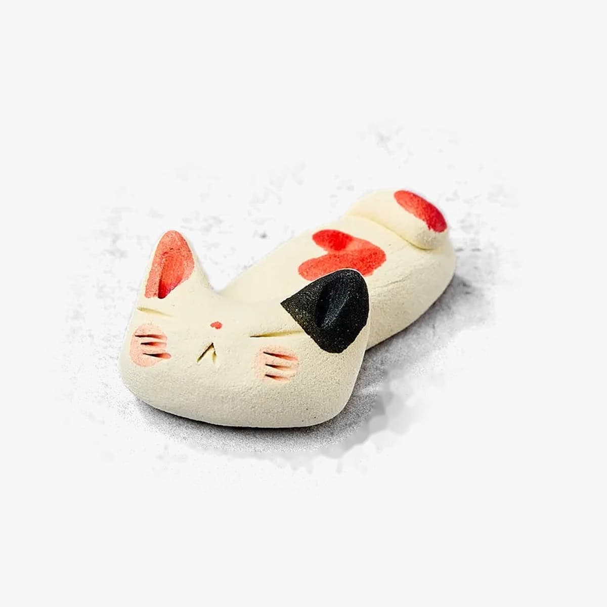 Spisepinneholder, Sleeping Cat, Hvit