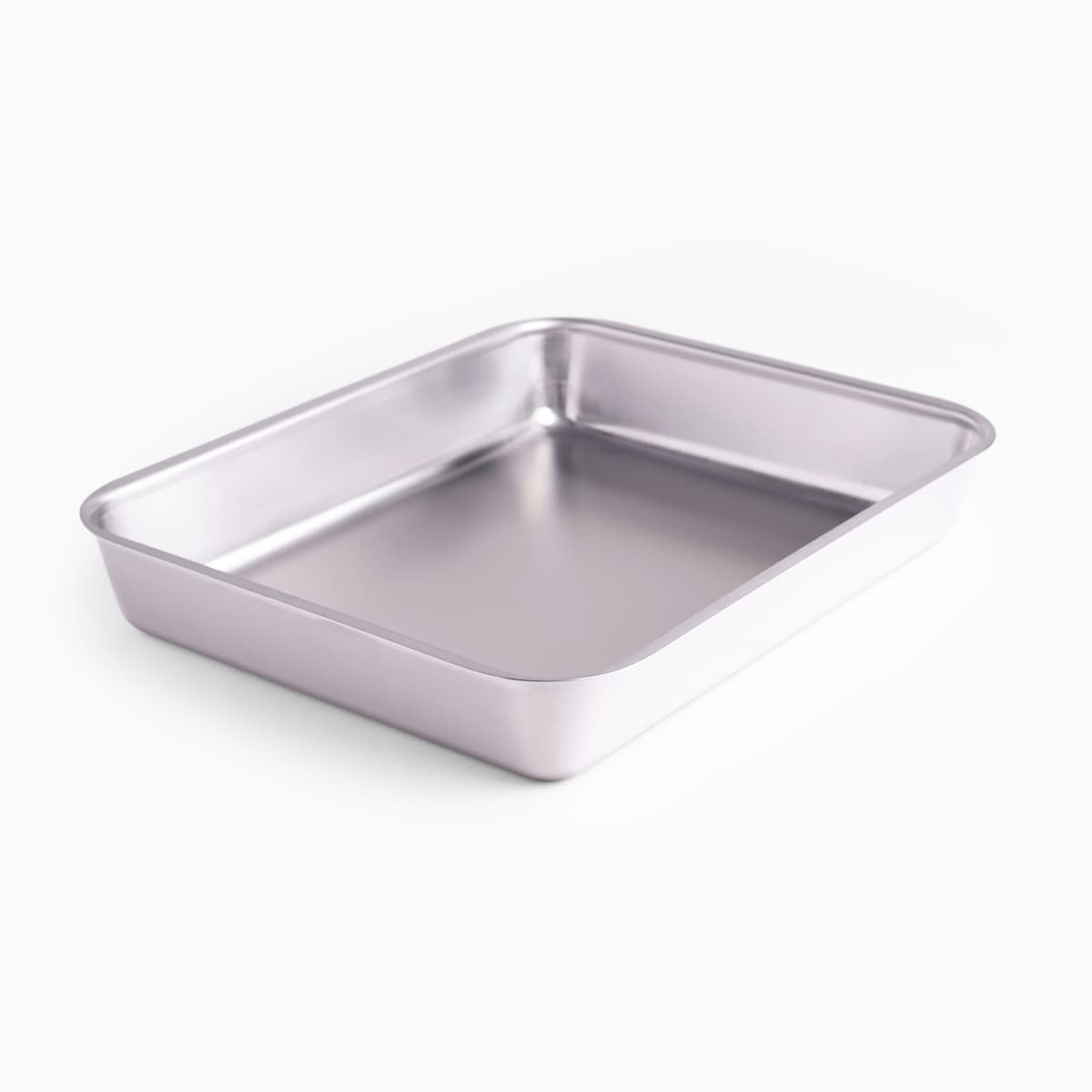 Stålbrett i rustfritt 18-8 stål med flat kant, 25,6×32,6cm - KOINU