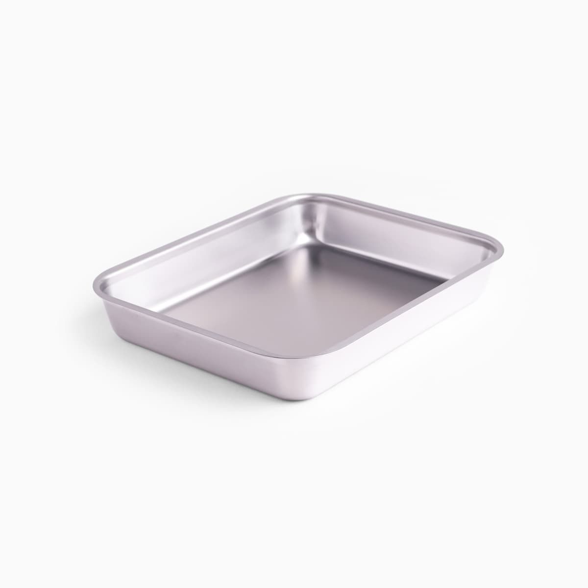 Stålbrett i rustfritt 18-8 stål med flat kant, 21,3×27,3cm - KOINU