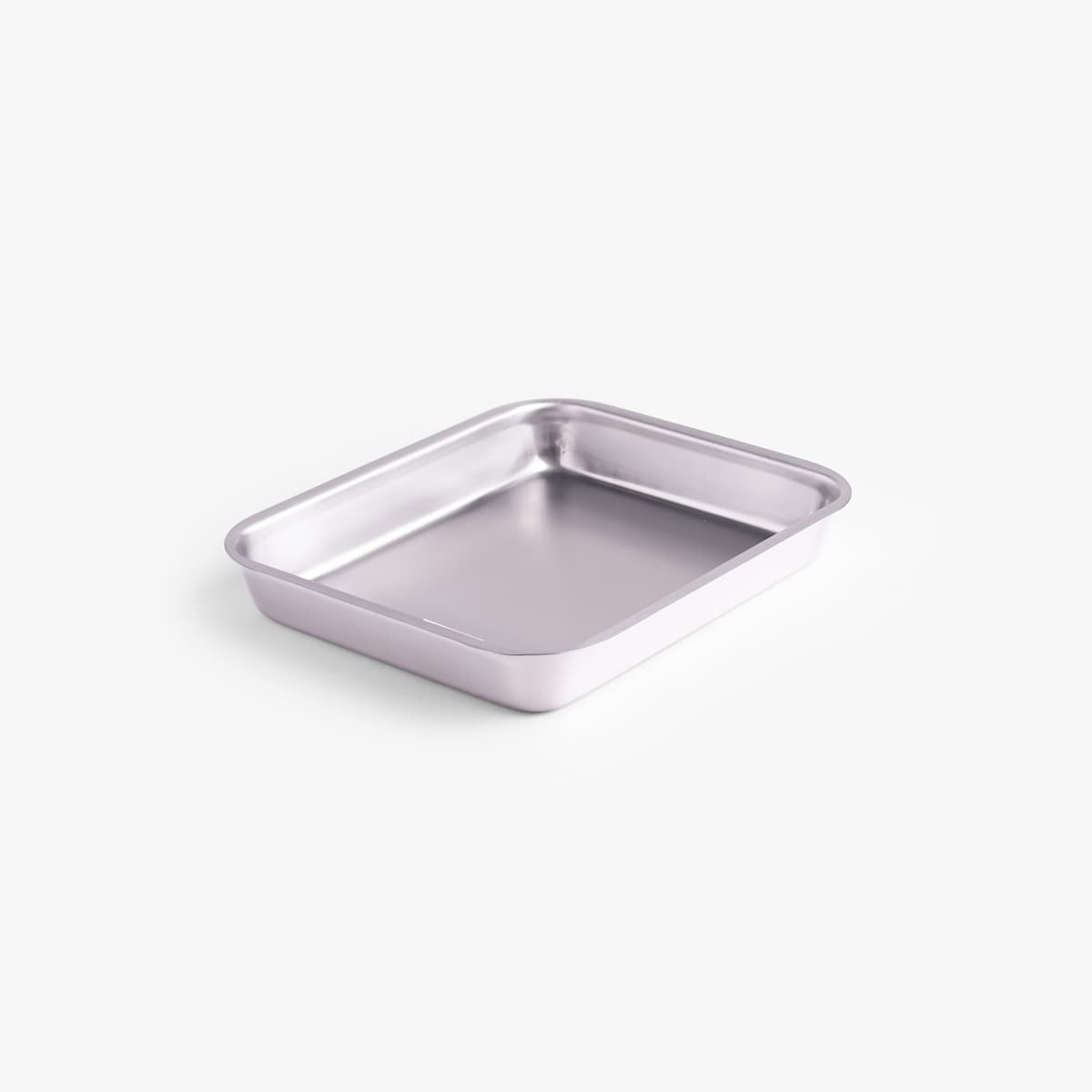 Stålbrett i rustfritt 18-8 stål med flat kant, 17,6×21,7cm - KOINU