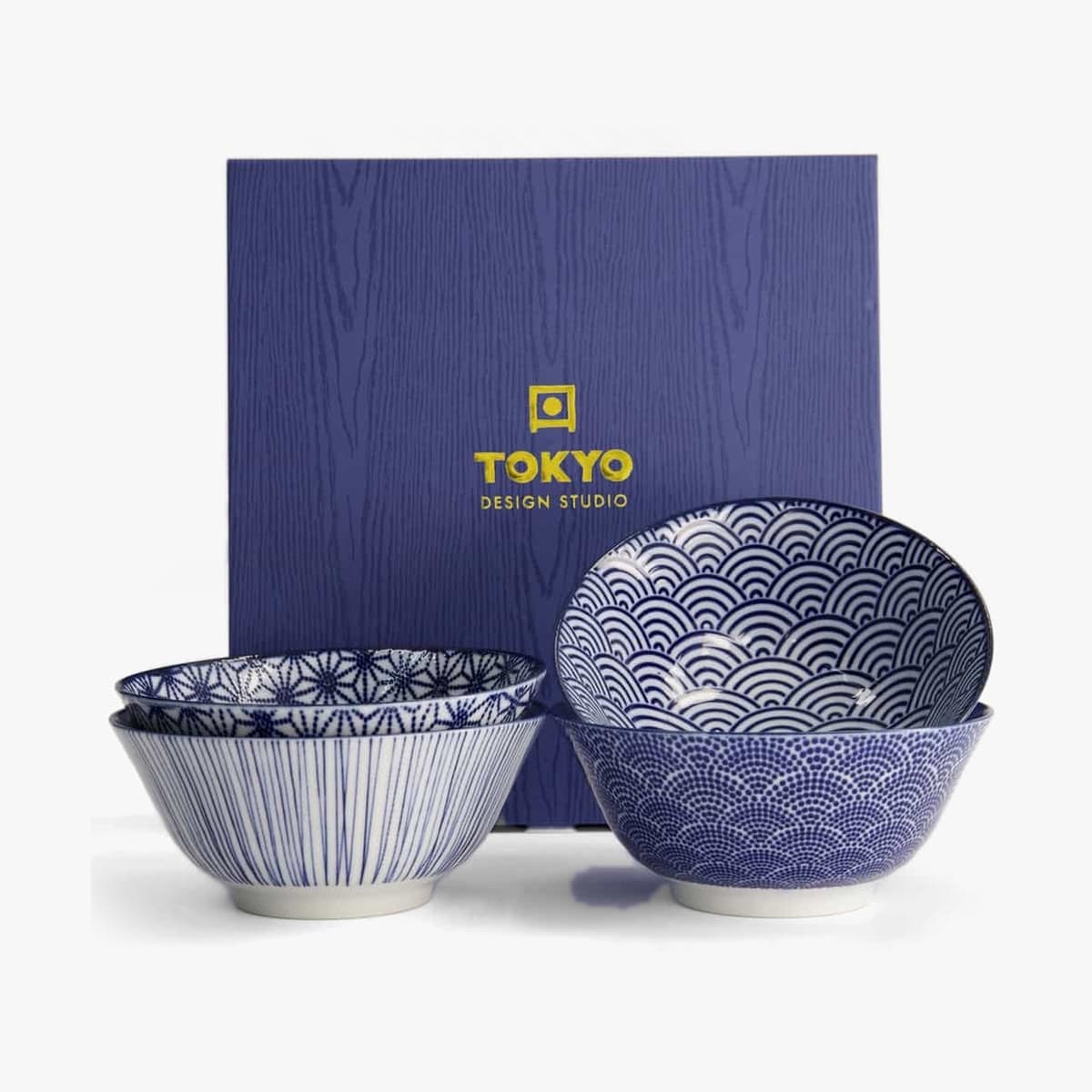 Nippon Blue Tayo Skåler (4 stk.) - Tokyo design studio