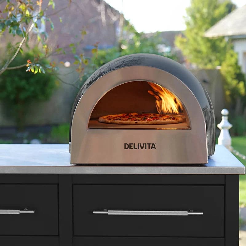 DeliVita Pizzaovn Dual Fuel Gas, sort