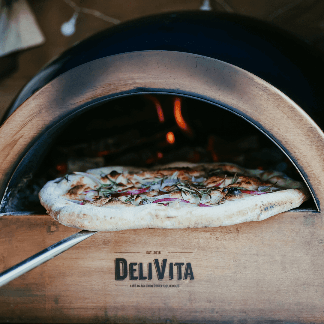 DeliVita Vedfyrt Pizzaovn, black