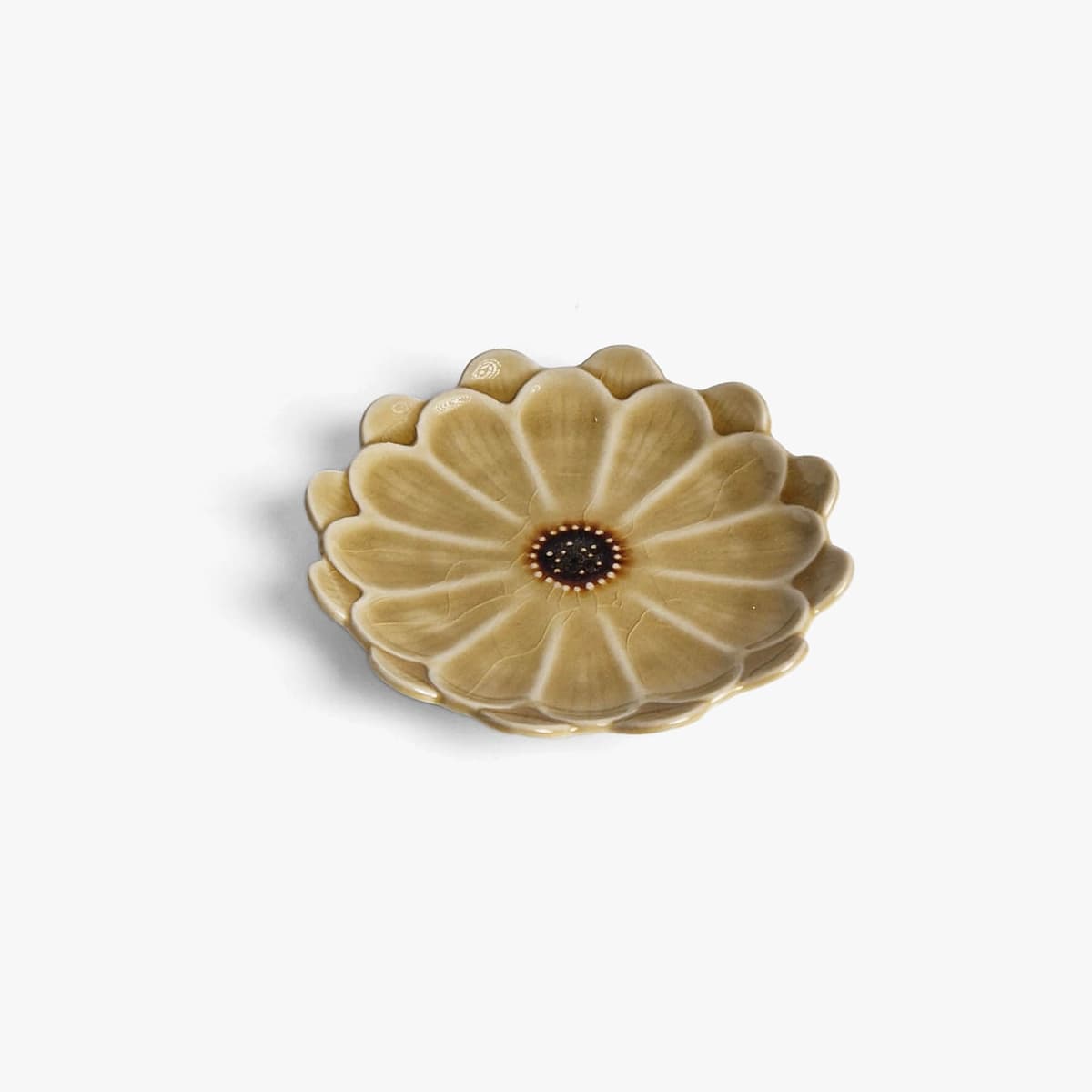 Liten tallerken, "daisy", gul