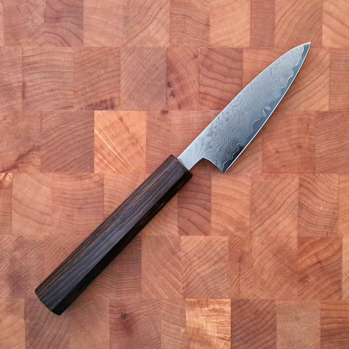 9.5cm Universalkniv, Damask, VG10 - Hatsukokoro