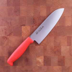 16.5cm Grønnsakskniv (Santoku), Molybden Vanadium, Rød - FUJI CUTLERY