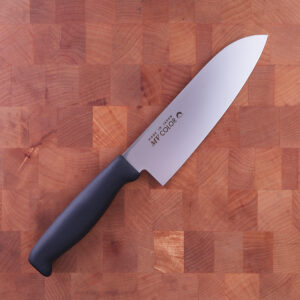 16.5cm Grønnsakskniv (Santoku), Molybden Vanadium, Sort - FUJI CUTLERY
