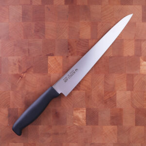 24cm Sujihiki, Molybden Vanadium, Sort - FUJI CUTLERY